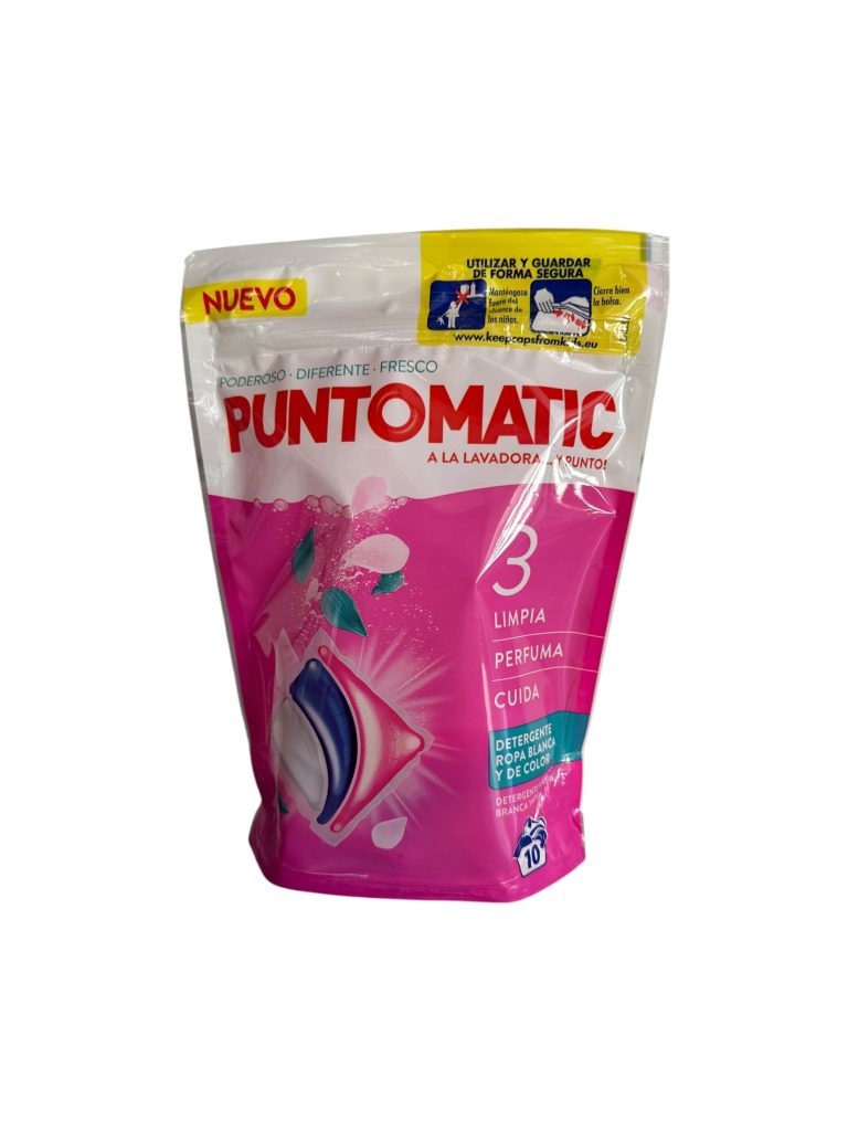 Cápsulas para Lavadora Puntomatic | Detergente Triple Acción para Ropa Blanca y de Color