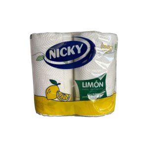 Nicky Limón Maxi Rollos Papel de Cocina 2 Uds | Perfumado al Limón y Extra Absorbente