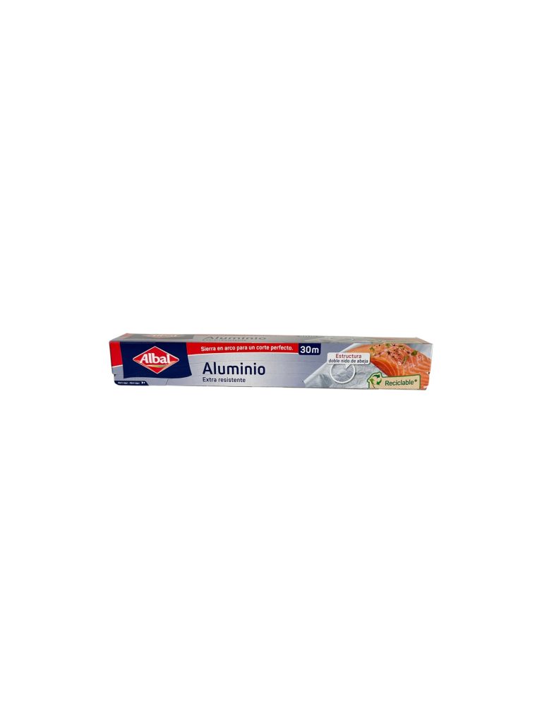 Albal Papel de Aluminio 30 m | Papel Aluminio Resistente para Conservación y Cocina