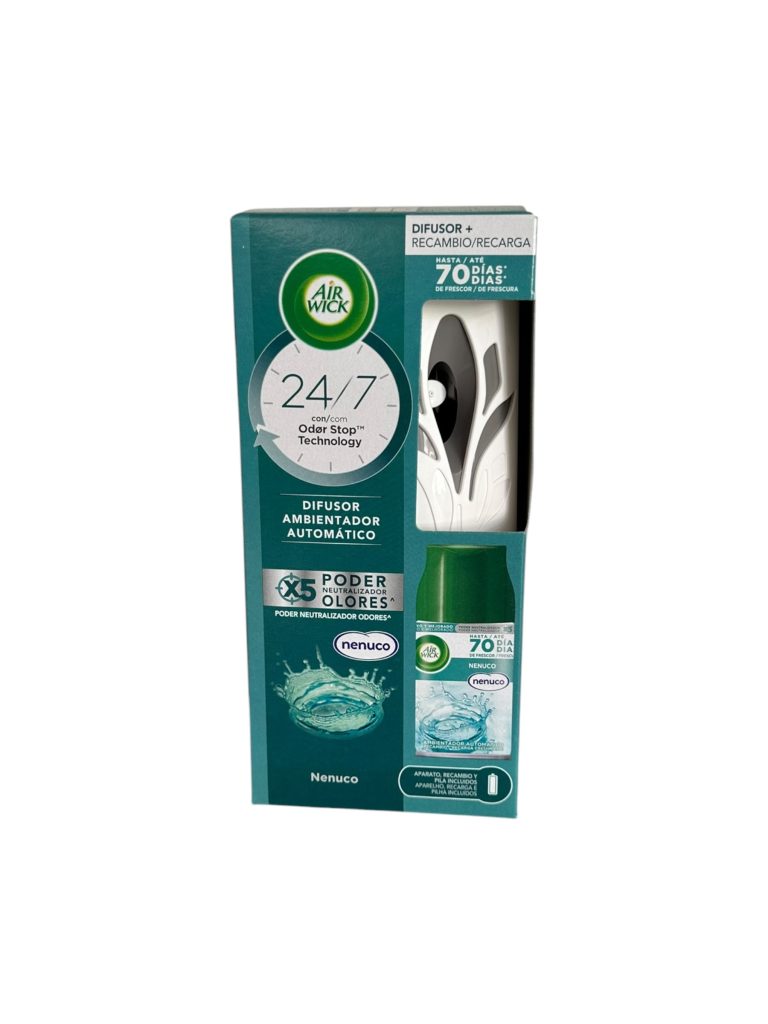 Air Wick Difusor Automático Nenuco + Recambio 1 Ud | Neutralizador de Olores con Pilas Incluidas