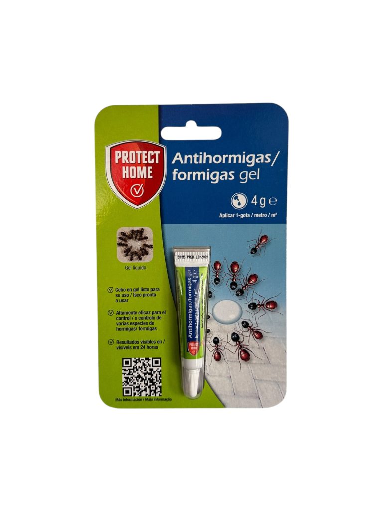 Antihormigas Gel Protect Home 4 g | Cebo Insecticida en Gel para Eliminar Hormigas y Hormigueros