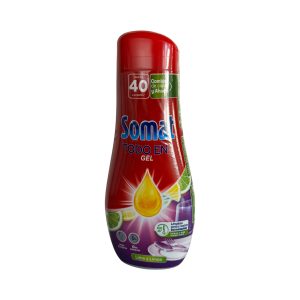 Somat Todo en 1 Gel Lima Limón | Detergente en Gel para Lavavajillas con Brillo y Frescor