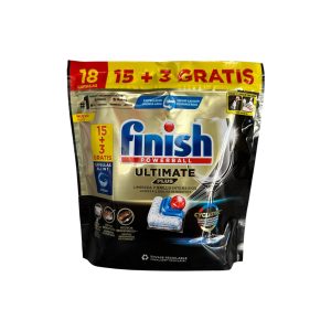 Finish Powerball Ultimate Plus | Cápsulas para Lavavajillas Todo en 1 con Brillo y Desengrase Total