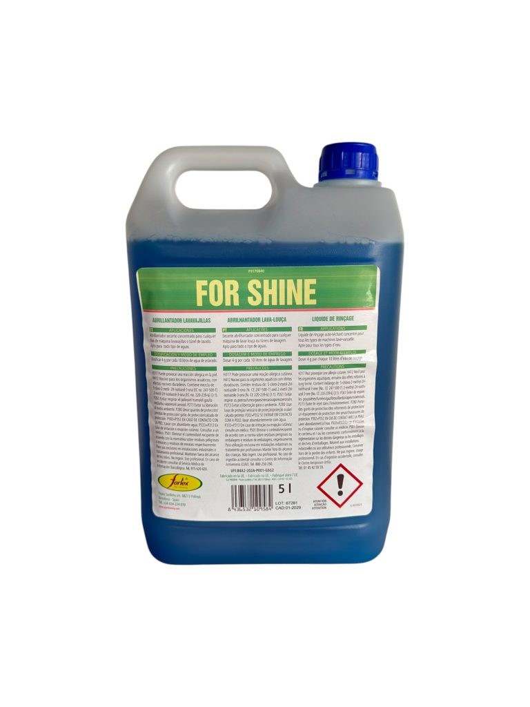 FOR SHINE Abrillantador Lavavajillas | Secante Profesional para Máquina Industrial