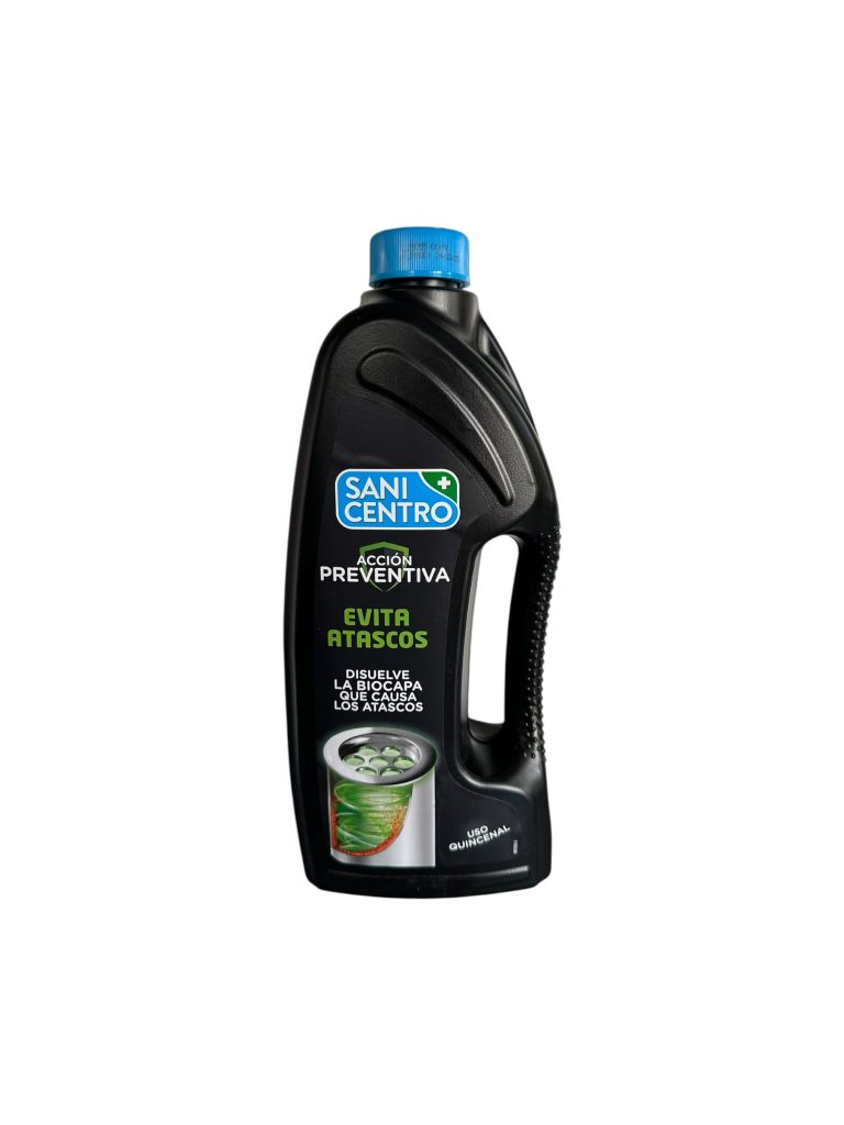 Desatascador Sanicentro Acción Preventiva 1 Litro | Limpieza y Prevención de Atascos en Tuberías