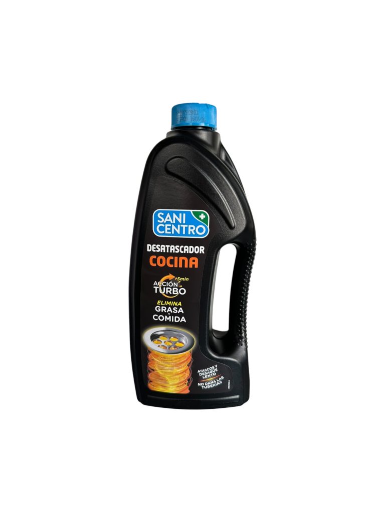 Desatascador Sanicentro Acción Turbo Cocina 1 Litro | Desatascador Potente para Grasa y Tuberías
