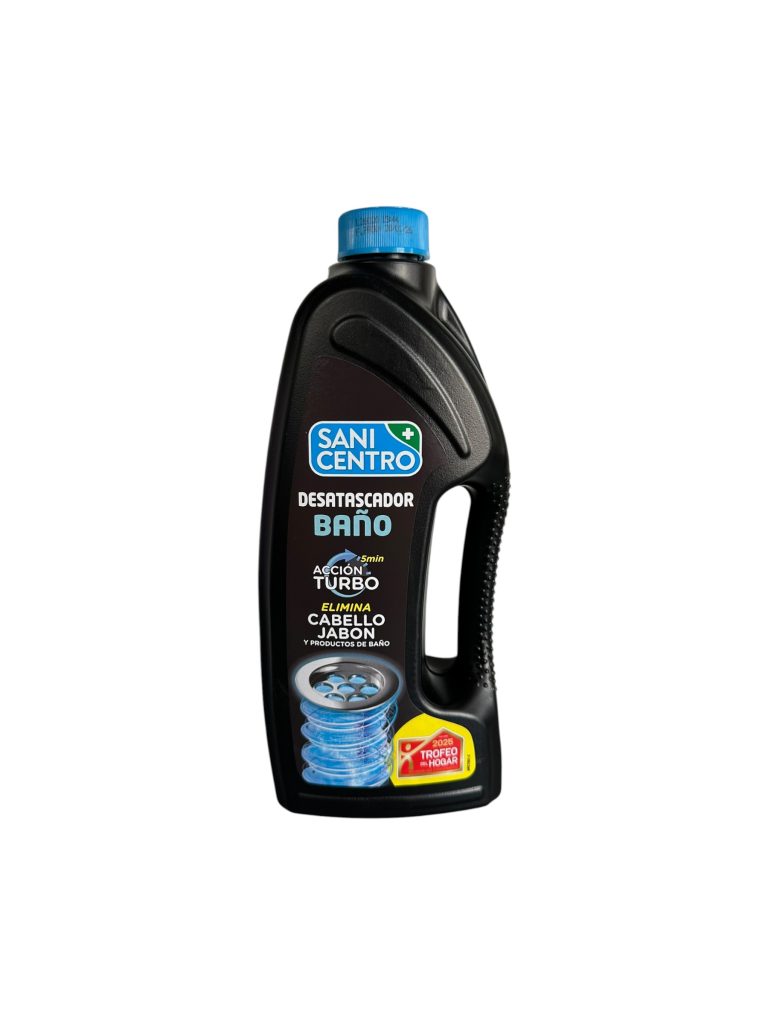 Desatascador Sanicentro Acción Turbo Baño 1 Litro | Desatascador Potente para Tuberías y Desagües