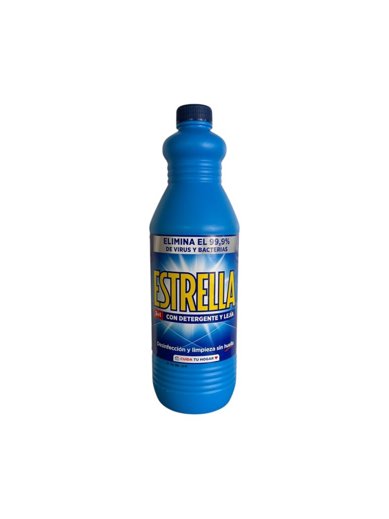 Lejía Estrella 1,5 L | Desinfectante Multiusos para Limpieza e Higiene del Hogar