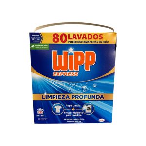 Wipp Express Detergente en Polvo 80 Lavados | Formato Maleta Limpieza Profunda