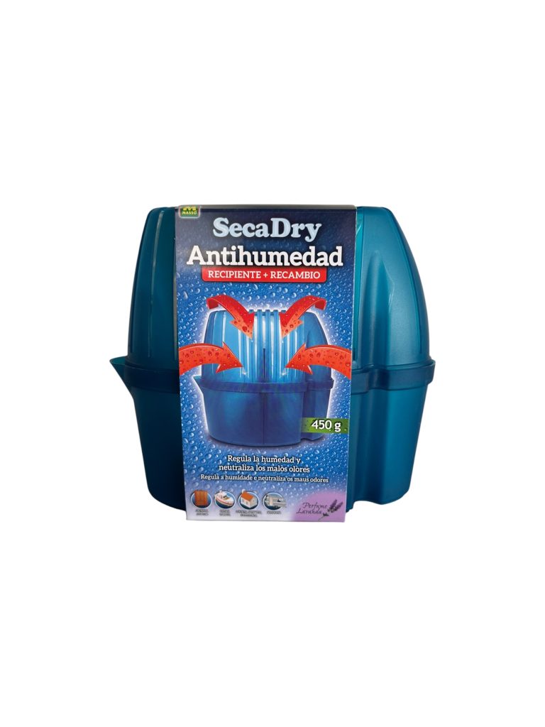 SecaDry Antihumedad 450 g con Recambio | Absorbe Humedad y Neutraliza Olores Lavanda