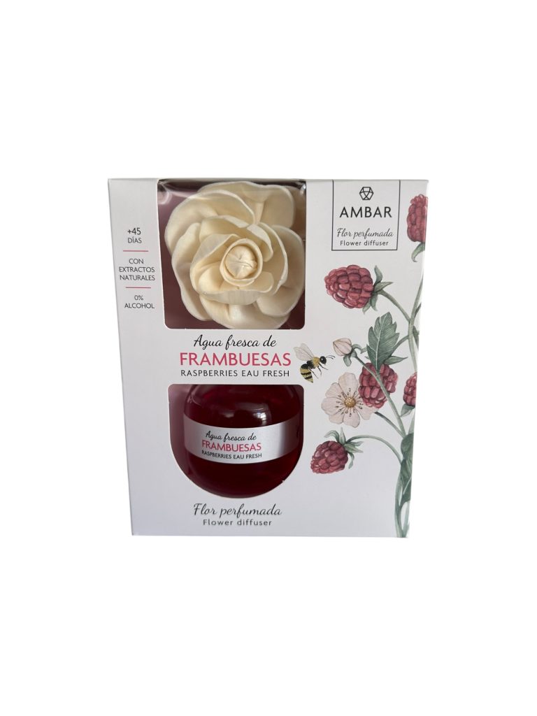 Flor Perfumada +45 Días Frambuesa | Ambientador Sólido de Larga Duración