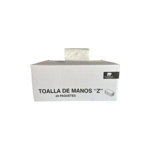 Toalla ZZ Blanca 2 Capas Pasta Virgen | Caja 20 Paquetes de 200 Toallas Secamanos