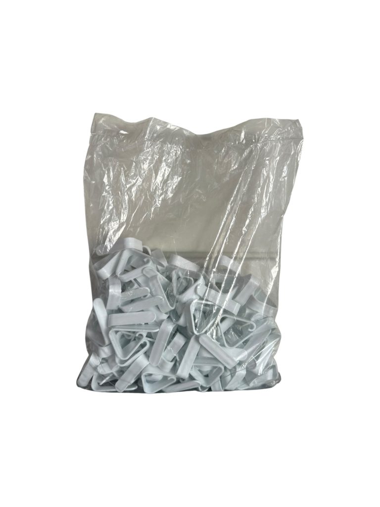 Pinza Sujetamantel Plástico Blanco | Bolsa 100 Unidades para Manteles Hostelería