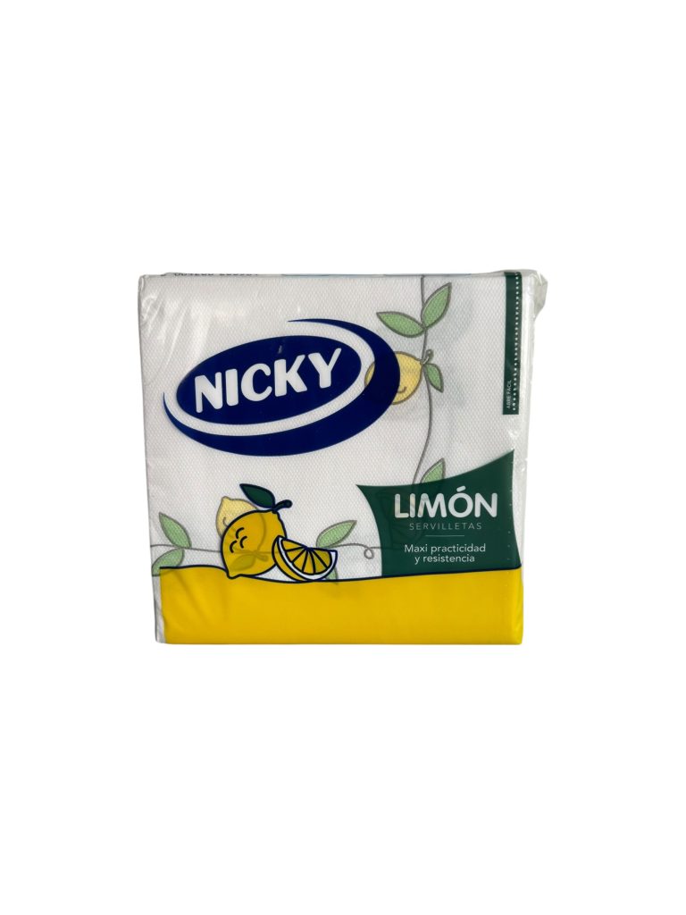 Servilletas Nicky Limón | Papel Suave Perfumado y Resistente para Cocina y Mesa