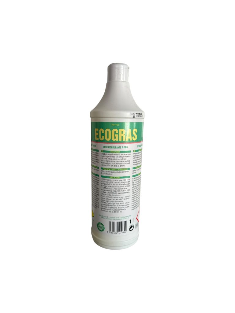 Ecogras Desengrasante en Frío 1 Litro | Quitagrasas Profesional para Cocinas e Industrial