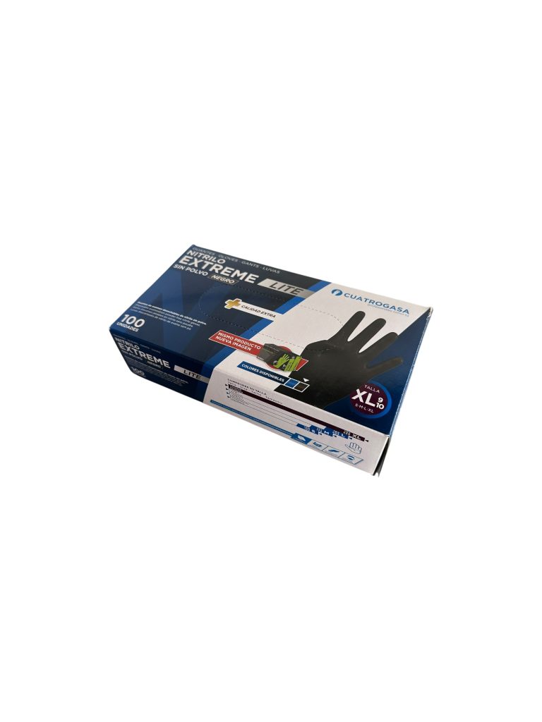 Guantes de Nitrilo Negro 6 g | Desechables Profesionales Tallas S, M, L y XL