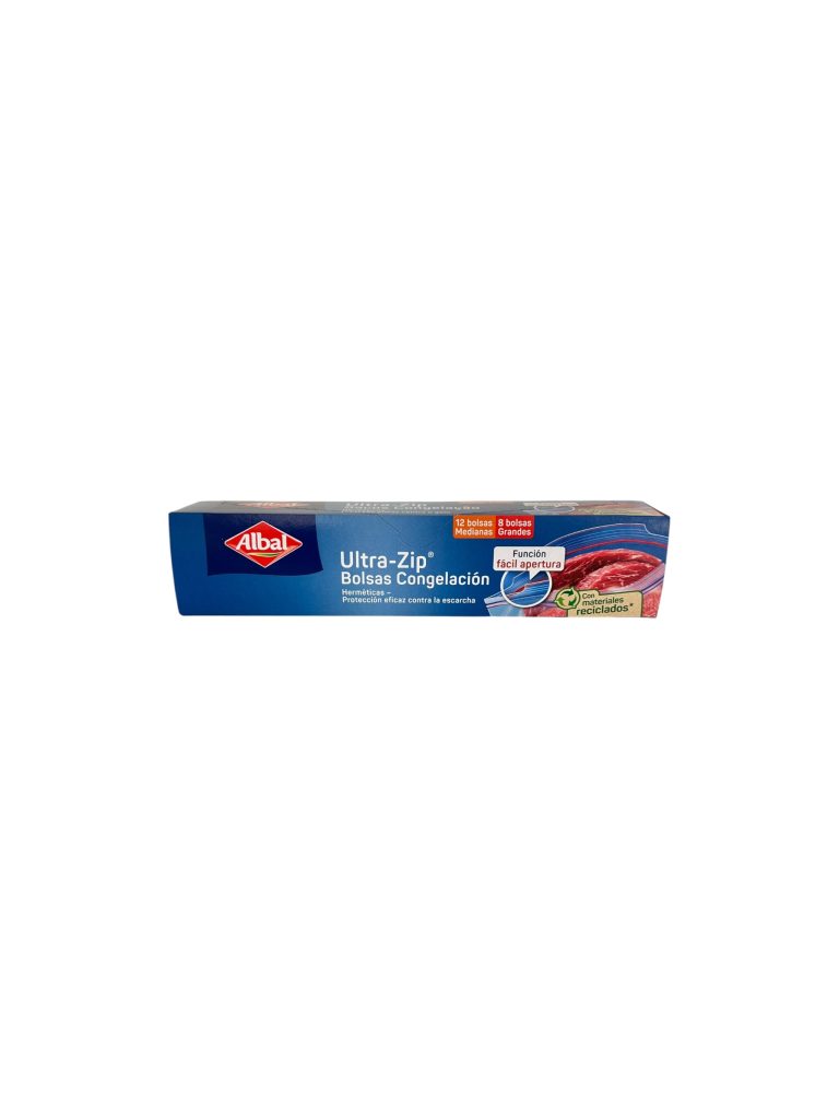 Bolsas de Congelación Ultra-Zip Albal | Pack Hermético Antiescarcha 20 Unidades (Medianas y Grandes)