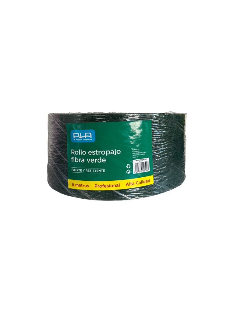 Rollo Estropajo Verde Profesional 6 Metros | Fibra Abrasiva Multiusos para Limpieza Intensiva