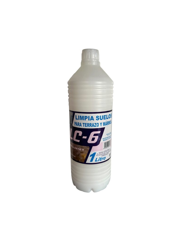Limpiador de Suelos Terrazo y Mármol LC-6 1 Litro | Limpieza, Cuidado y Brillo sin Marcas