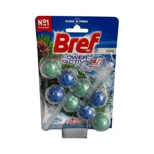 Bref Power Active Pine Colgador WC 2 Uds | Limpiador y Desodorante para Inodoro