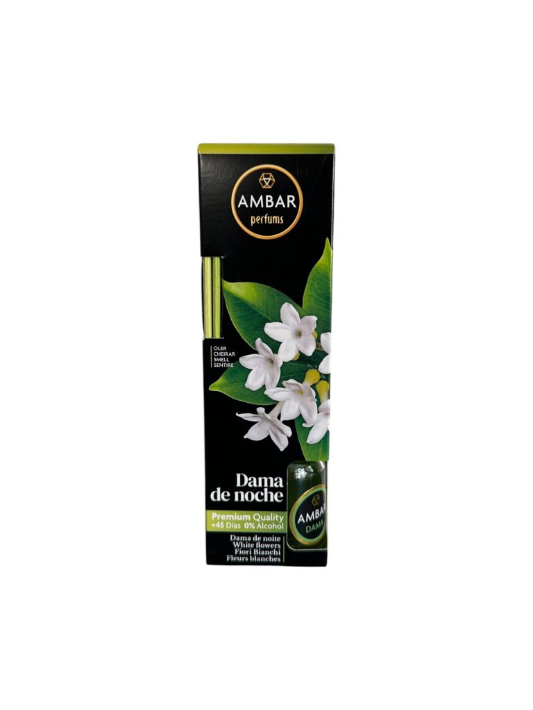 Mikado Dama de Noche Premium +45 Días | Difusor de Varillas Sin Alcohol Fragancia Intensa