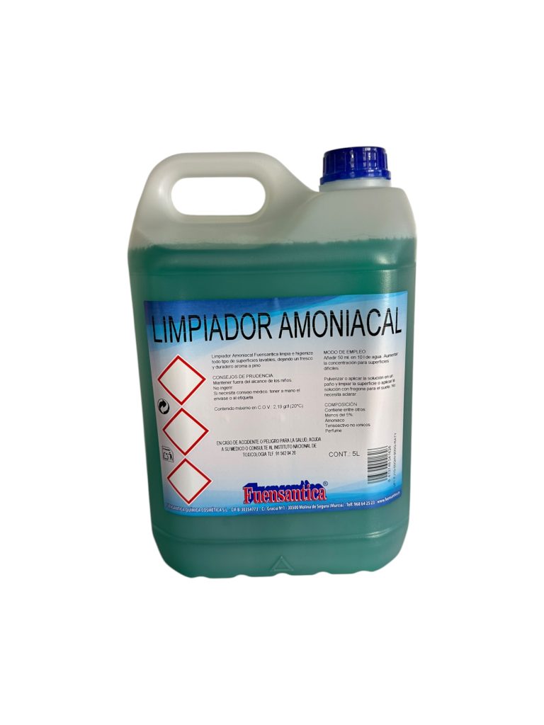 Limpiador Amoniacal 5 L | Desengrasante Profesional para Suelos y Superficies
