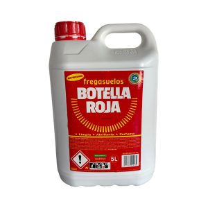 Fregasuelos Botella Roja 5 Lt | Limpiador de Suelos Potente y Perfumado para el Hogar