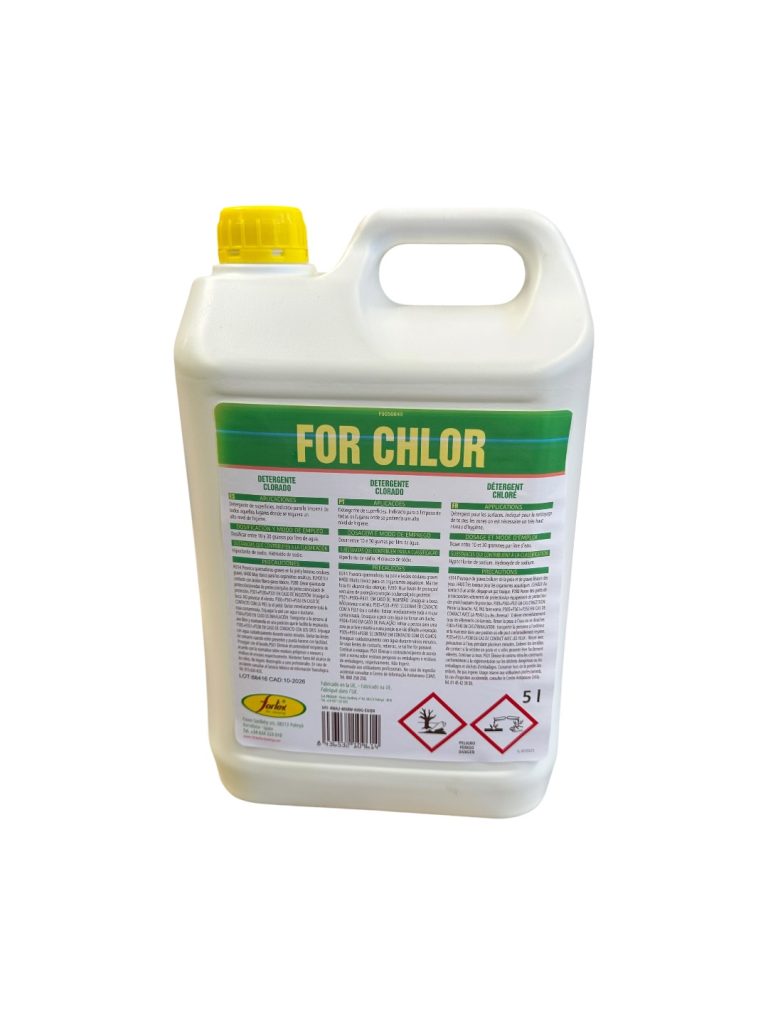 For Chlor | Detergente Higienizante Clorado para Cocinas, Industria Alimentaria y Superficies Resistentes al Cloro