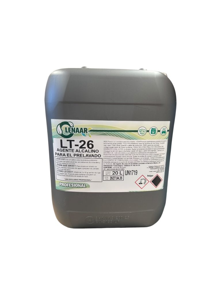 LT-26 Agente Alcalino para el Prelavado | Aditivo Profesional para Lavandería Industrial