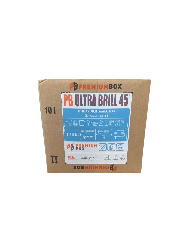PREMIUM BOX ULTRA BRILL 45 | Abrillantador Profesional para Lavavajillas Automáticos - Caja 10 litros