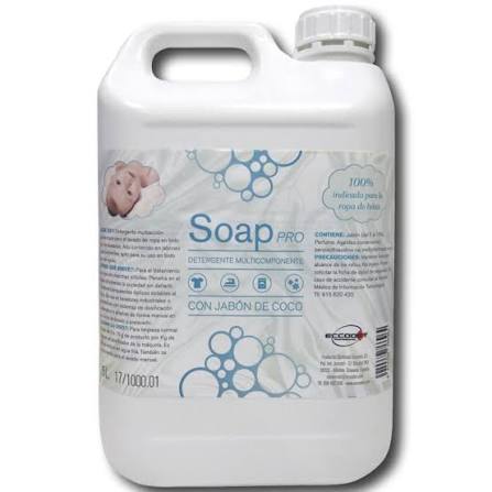 SOAP-PRO Detergente Multicomponente con Jabón de Coco 20 Litros | Detergente Concentrado para Lavadoras Industriales y Domésticas
