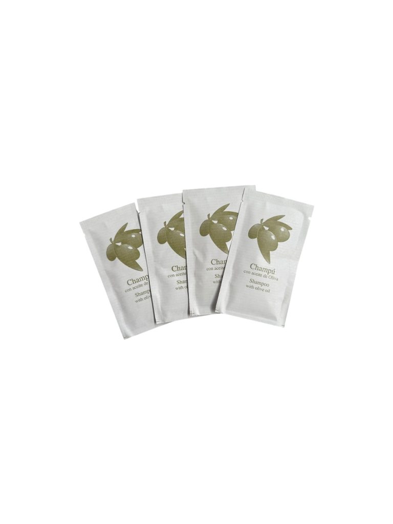 Amenities | Sobres de Champú Monodosis en Papel | Caja de 1.000 Unidades para Hoteles