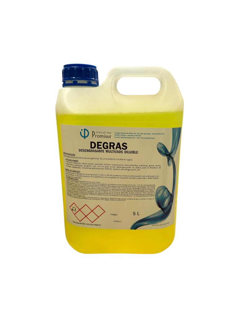 DEGRAS 5 Litros | Desengrasante Alcalino Enérgico Profesional de Alta Potencia