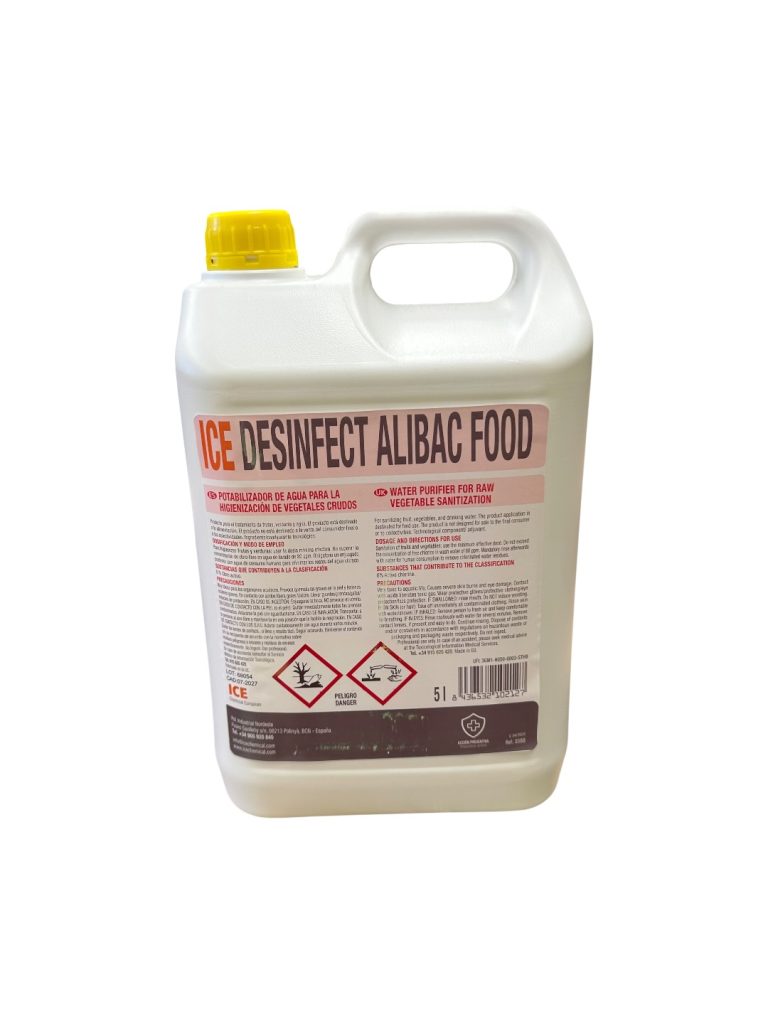ICE Desinfect Alibac Food | Desinfectante para Frutas, Verduras y Agua con Cloro Activo
