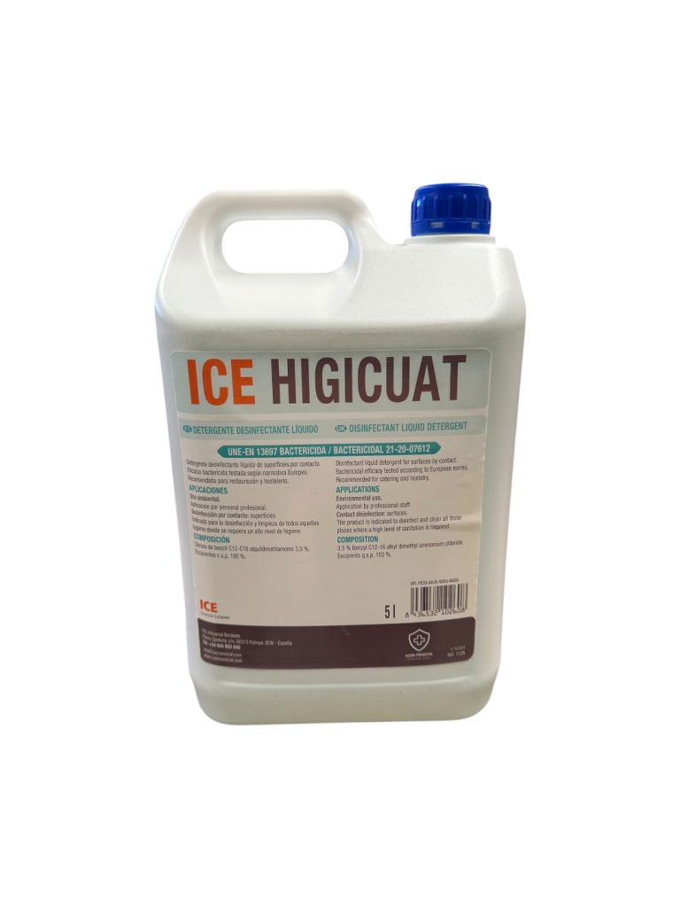 ICE Higicuat | Detergente Desinfectante Líquido para Superficies de Uso Profesional