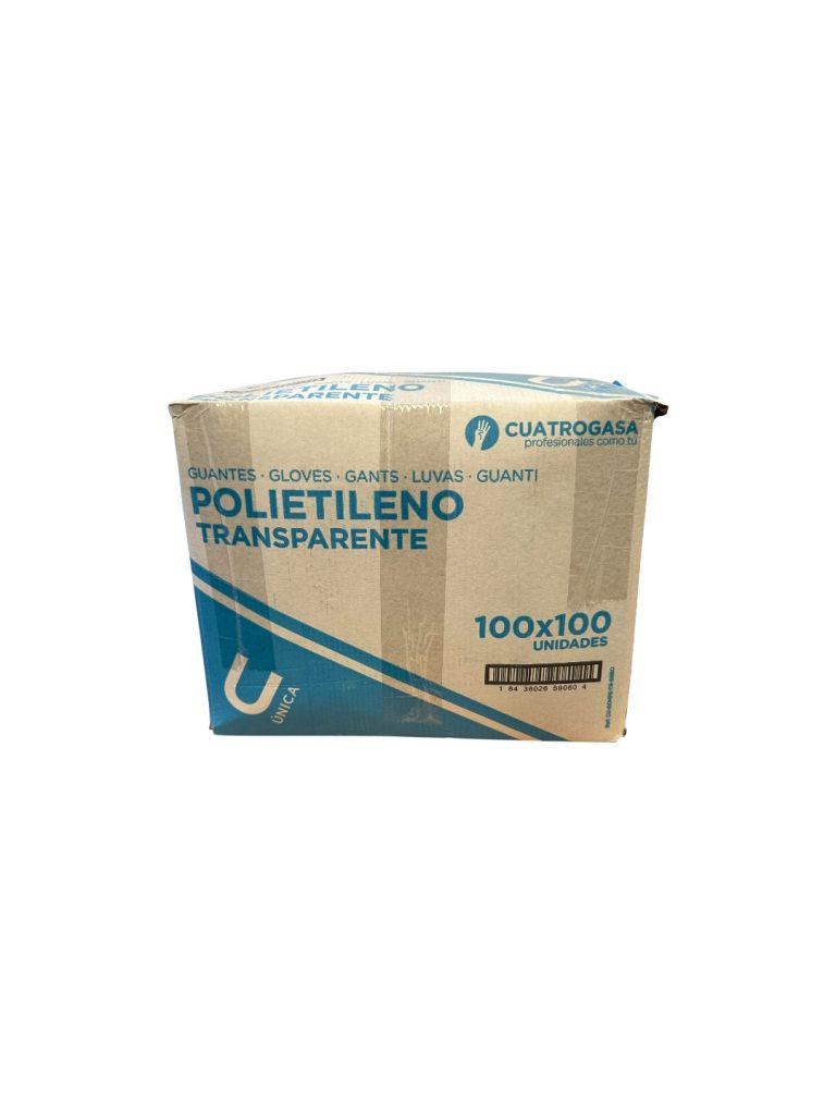 Guantes Transparentes de Polietileno Desechables | Paquete de 100 Unidades | Uso Alimentario