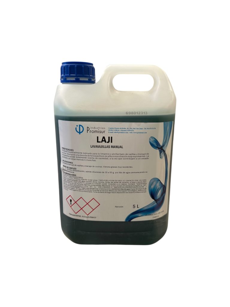 LAJI 5 Litros | Lavavajillas Manual Concentrado para Uso Profesional