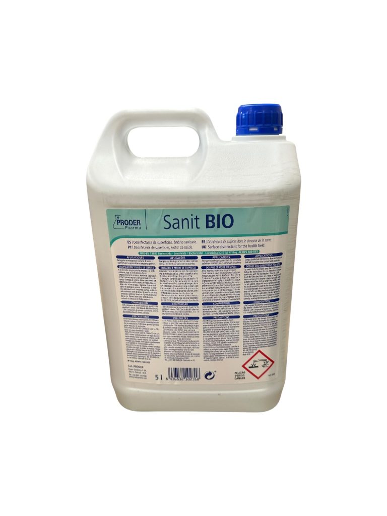 Sanit BIO | Desinfectante de Superficies para Uso Exclusivo Sanitario con Acción Bactericida, Levuricida y Viricida
