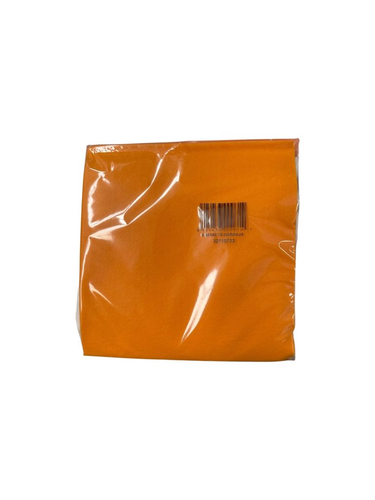 Servilletas Naranjas 40x40 cm Tissue Seco | 2 Capas | Tacto Tela | Paquete de 25 Unidades
