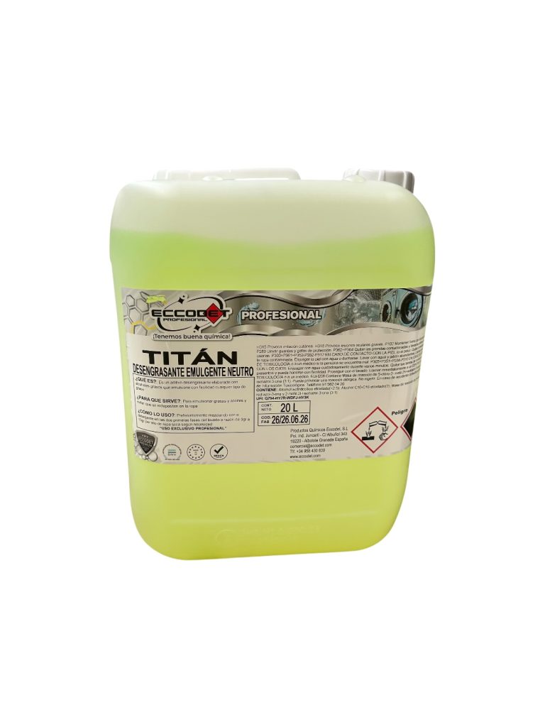 TITAN | Desengrasante-Tensoactivo para Lavandería Industrial
