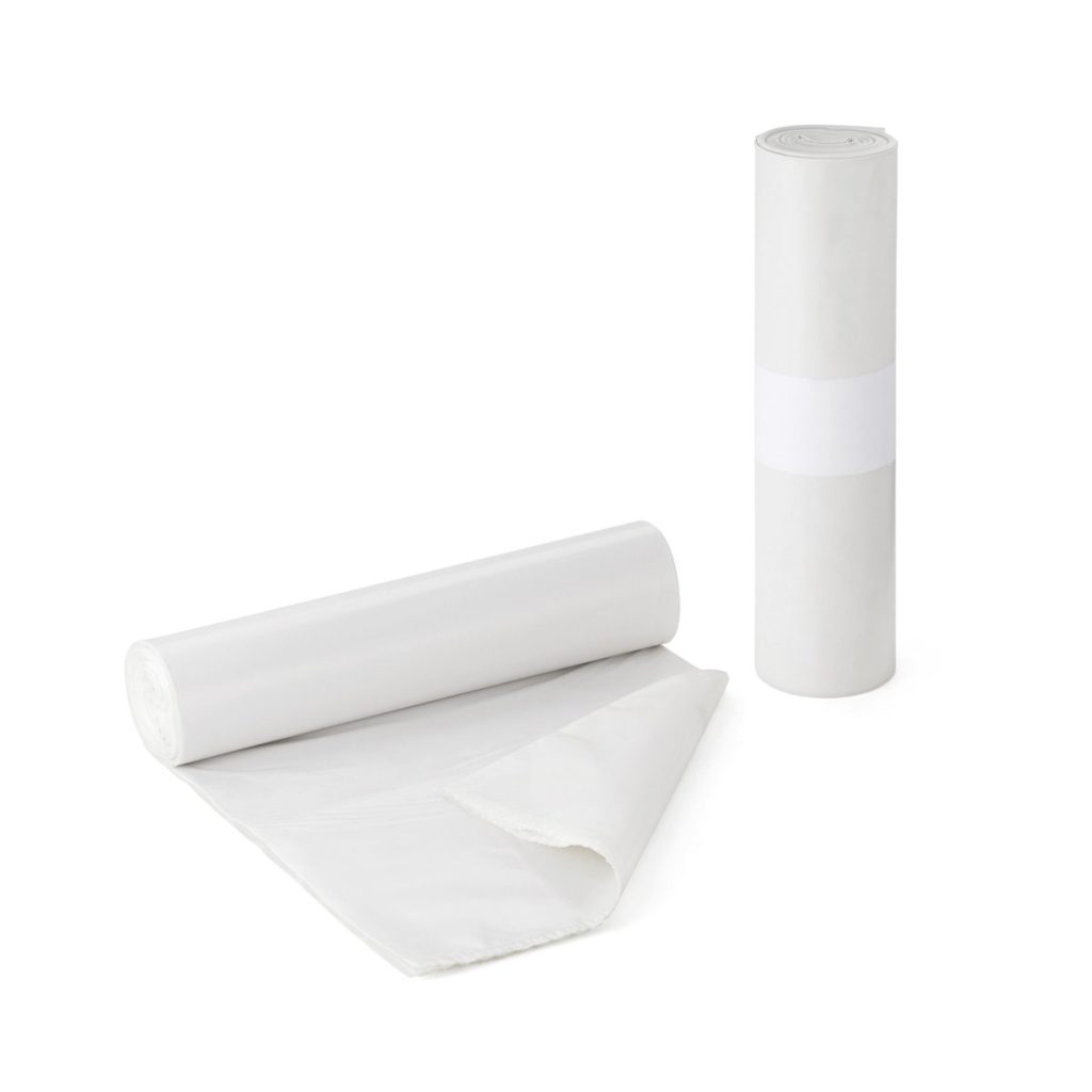Bolsa Basura Blanca 70x80 cm Galga 100 | Rollo de 10 Bolsas